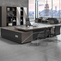 Bureau debout moderne de luxe sur mesure ML, directement de l'usine, pour bureau de patron/directeur, poste de travail à domicile, panneau en bois, montage facile, garantie 3 ans
