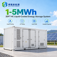Système de stockage d'énergie BESS en conteneur 1MWh 2MWh 3MWh 5MWh pour réseau hybride solaire-éolien et suralimentation de crête