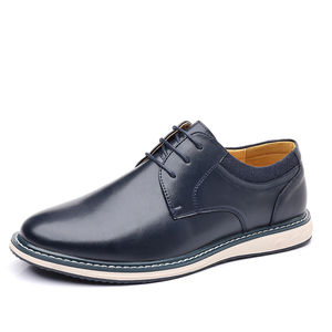 Zapatos Oxford de Cuero Genuino Marrón Oscuro para Hombre, Punta Redonda, con Cordones, Forro de Malla Transpirable, Suela de Goma, Estilo para Caminar en Todas las Estaciones - Product Image 4