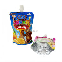 Pochettes souples personnalisées imprimées en plastique alimentaire avec bec verseur et design facile à verser, idéales pour la gelée et les jus