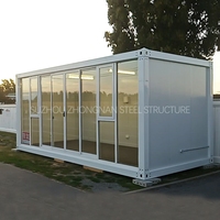Fabrication de maison conteneur modulaire préfabriquée assemblée sur mesure maison extérieure préfabriquée en verre pour solarium