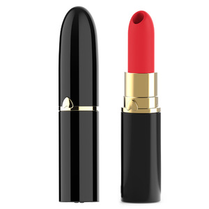 Vibrateur en forme de rouge à lèvres en silicone ABS, dispositif de masturbation clitoridienne automatique pour femmes, vibrateur de flirt avec 4 têtes interchangeables - Product Image 4