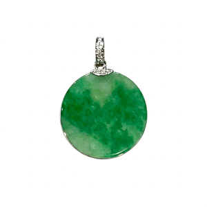 Pendentifs en or 18 carats avec jade naturel de qualité supérieure et fermoir incrusté de diamants, bijoux de luxe légers pour femmes, cadeaux, vente en gros - Product Image 5