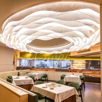 Décoration de plafond en papier texturé français Muwei, effet 3D vague nuage, pour mariage, restaurant, événement, décoration de lieu