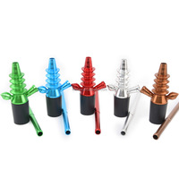 Accessoires de chicha portables en aluminium, faciles à assembler et à utiliser pour les bouteilles de chicha de taille standard.