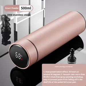 Vaso Inteligente de Acero Inoxidable con Aislamiento al Vacío y Pantalla Digital de Temperatura, Aislamiento Térmico de 12 a 24 Horas, Diseño Moderno <span class=keywords><strong>para</strong></span> <span class=keywords><strong>Hombre</strong></span> - Product Image 4