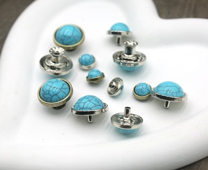 Tùy Chỉnh Kết Cấu Bầu Trời Màu Xanh Ngọc Trai <span class=keywords><strong>4</strong></span>-Mảnh <span class=keywords><strong>Snap</strong></span> Nút Thiết Lập Màu Ngọc <span class=keywords><strong>Snap</strong></span> Đinh Tán Pearlized <span class=keywords><strong>4</strong></span>-<span class=keywords><strong>Prong</strong></span> Shank Nút Cho Hàng Thủ Công Denim - Product Image 3