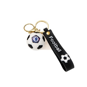 Porte-clés en PVC 3D personnalisé en gros, mini ballon de football en caoutchouc souple, pendentif pour <span class=keywords><strong>sac</strong></span>, cadeau pour les fans de sport - Product Image 5