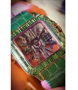 Montre pour homme en acier inoxydable à quartz avec diamant moissanite VVS de luxe, éclat intense, détails raffinés, design élégant - Product Image 5