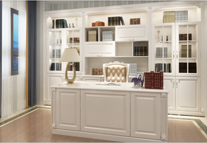 Bibliothèque de haute qualité en chêne <span class=keywords><strong>blanc</strong></span>, duplex 100% MDF, étagère à meubles durables, peut faire du bois pur - Product Image 2