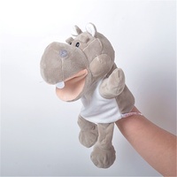 Marionnette de ventrilogie animale en peluche, jouet interactif parent-enfant, gant de conteur pour la maternelle, marionnette à bouche mobile