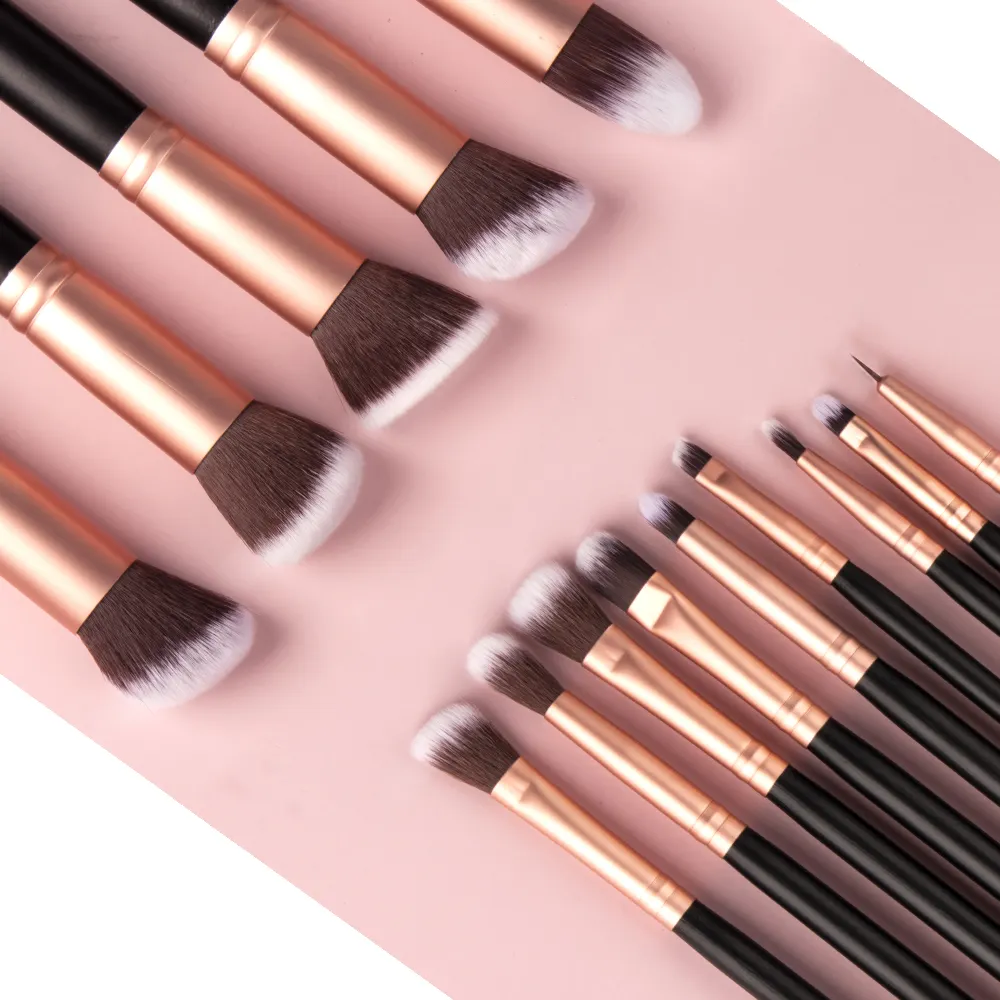 professional makeup tools foundation eyebrow brush contour blending powder make up brushes with PU bag private label