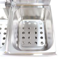 Bon prix Équipement commercial de cuisine et de restaurant Friteuse électrique 6L + 6L Chips de pommes de terre Poulet frit Machine pour magasin