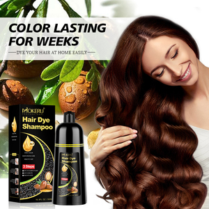 MOKERU Shampoo Colorante allo Zenzero 4-in-1, Tinta Naturale Senza Ammoniaca, Nero Rapido, Copre i Capelli Grigi, 500ml - Product Image 4