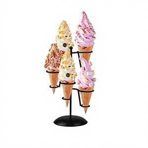 Soporte para Conos de Helado de Hierro Negro Hecho a Mano, Tamaño y Forma Personalizados, con Calidad Exclusiva - Product Image 1