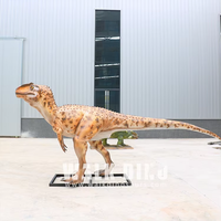 Wetterfeste Fiberglas-Dinosaurier-Skulpturen für den Außenbereich Maßgefertigte Lebensgroße Tierstatuen mit Motorantrieb für Kindergärten und Schulen