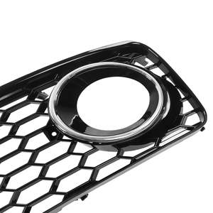 Audi A5 S5 2008-2012 Grille inférieure de pare-chocs avant avec enjoliveur de phare antibrouillard en ABS noir - Product Image 3