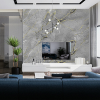 Panneau mural flexible en PVC, revêtement UV, pour décoration intérieure, fond de télévision, feuilles de marbre, vente en gros, panneau mural en PVC imperméable