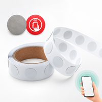 Étiquette NFC vierge blanche anti-métal ISO14443A NTAG213 OEM d'usine, autocollant programmable étanche pour le suivi des actifs