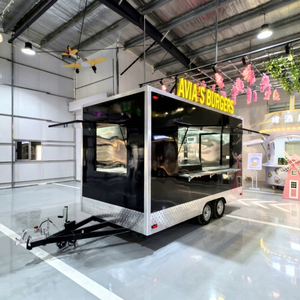 Camionnette mobile de concession, remorque de restauration rapide, camion de crème glacée en acier inoxydable, grande caravane - Product Image 1