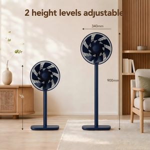 Ventilador de Pedestal BLDC para Dormitorio, 12 Velocidades, 7 Aspas de ABS, Oscilación 3D Automática, 900mm de Altura Compacta para Dormitorio y Oficina - Product Image 2