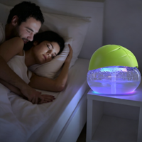 Purificateur d'air électrique 3 en 1 à base d'eau, humidificateur, diffuseur d'huiles essentielles, veilleuse LED, mode sommeil silencieux, rafraîchisseur d'air pour hôtel
