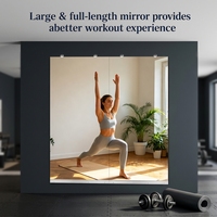 Nouveau miroir de gym New Hope 24x48 pouces (2 pièces/paquet) Grand miroir mural sans cadre en verre pour la maison, la salle de sport, le yoga, l'exercice, le studio de danse