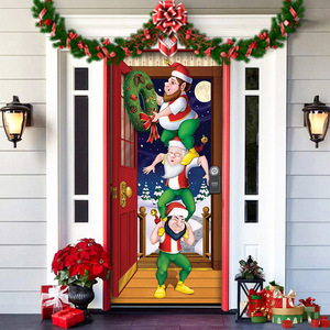 Decoración navideña para el marco de la puerta, telón de fondo navideño, decoración colgante para la puerta, decoración para fiestas de Año Nuevo, tapiz para el marco de la puerta - Product Image 6