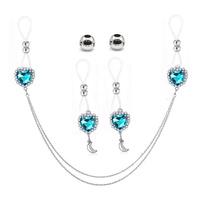 Anneau de mamelon non percé en forme de cœur, chaîne ajustée, anneaux de mamelon, bijoux