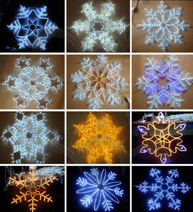 Sculpture de flocon de neige à LED or 3D pour le Nouvel An pour la maison et le jardin, la décoration de vacances ou l'affichage d'Halloween en plein air - Product Image 4