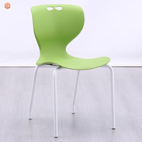 Chaise de formation moderne en plastique avec pieds en métal, fabriquée par l'usine XJY de Foshan