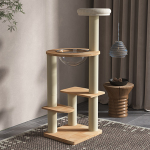 Venta al por mayor de estructuras de madera maciza para gatos, camas integradas para gatos, plataformas de escalada, postes rascadores, cápsulas espaciales para mascotas - Product Image 3