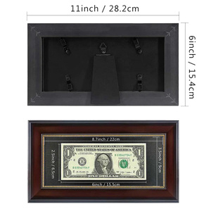 Khung hóa đơn đô la với thảm đen hoặc khung hình 4*9 PS toàn cảnh mà không cần mat - Product Image 3
