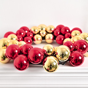 Guirlande <span class=keywords><strong>de</strong></span> boules électroplaquées colorées faites à la main, décoration <span class=keywords><strong>de</strong></span> <span class=keywords><strong>Noël</strong></span>, ornement mural lumineux pour une utilisation en intérieur/extérieur à la maison et à l'hôtel - Product Image 4