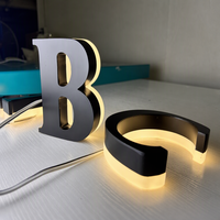 Lettres de canal rétroéclairées personnalisées de grande taille, logo lumineux, enseigne extérieure de bâtiment, enseigne en acrylique 3D extérieure