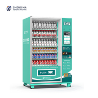 Máquina Expendedora Inteligente Combo para Micromercado de Refrescos, Cola y Bebidas Energéticas con Ahorro de Energía y Operada por Monedas en Venta