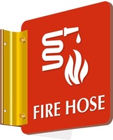 Autocollant de signalisation en aluminium pour extincteur, panneau de commande d'alarme incendie, pour intérieur, entreprises et entrepôts