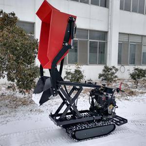 Piccolo autocarro con cassone ribaltabile ad alta efficienza a buon mercato portatile <span class=keywords><strong>Mini</strong></span> Carrier <span class=keywords><strong>Dumper</strong></span> 500 kg 800 kg benzina cingolato <span class=keywords><strong>Dumper</strong></span> - Product Image 1