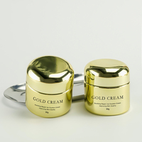 Pot de crème en verre opale à revêtement métallique Offre Spéciale 50g pour emballage de soins de la peau cosmétique de luxe haut de gamme