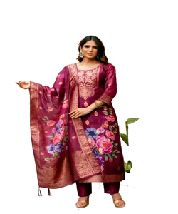 ผ้าแจ็คการ์ดคอตตอนพิมพ์ลายดอกไม้มาใหม่เสื้อผ้าลำลองผ้าแจ็คการ์ดแบบถักด้วยมือเสื้อผ้าสวมใส่สบาย - Product Image 2