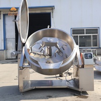 Marmite à double enveloppe inclinable avec agitateur multi-griffes, machine de cuisson à agitation planétaire, wok de cuisson pour pâte de haricots, pâte de curry, confiture