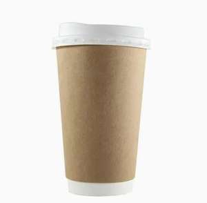Vente en gros d'usine de gobelets en papier personnalisés pour boissons chaudes et froides de 12oz 16oz 24oz tasses à café et thé jetables à double paroi en papier imprimé - Product Image 5