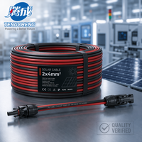 Hochwertiges 100 Meter XLPO-Isoliertes Verzinntes Kupfer PV1-F2.5mm Industrielles Solarpanel-Kabel Doppeladerig DC 2.5mm Photovoltaik