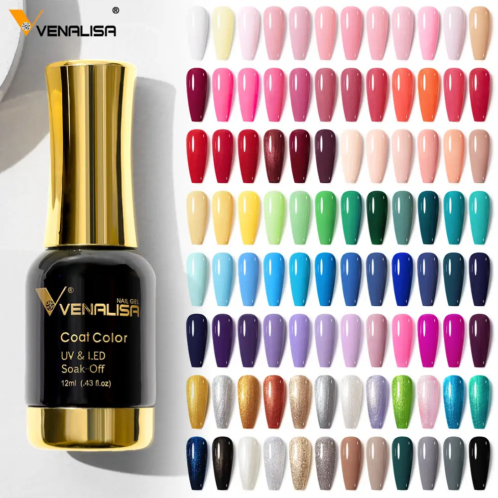 2024 nuevo VENALISA Nail Art manicura soak off 120 Color 12ml platino acrílico francés uñas barniz laca esmalte Gel esmalte de uñas