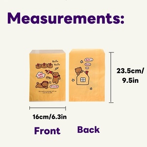 Emballages alimentaires personnalisés résistants à la graisse, en papier coloré, pour biscuits, hamburgers, croissants, pain et autres aliments - Product Image 4