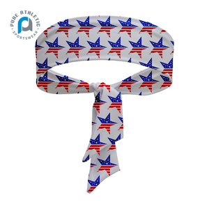 Bandeau fête de l'indépendance patriotique pur pour hommes femmes enfants filles garçons personnalisé drapeau américain Ninja <span class=keywords><strong>Sport</strong></span> bandeau cravate dos - Product Image 5