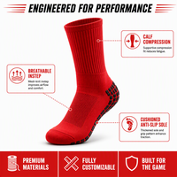 Chaussettes de sport unisexes antidérapantes pour hommes, chaussettes de football, chaussettes de sport pour la gym, chaussettes personnalisées avec logo.