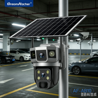 DREAMKACHER AF-AB10 Caméra WIFI 2,8 pouces Solaire 4G Double Source Lumineuse H.265 Affichage 2MP Double Objectif Utilisation Intérieure/Extérieure Cloud Bidirectionnelle