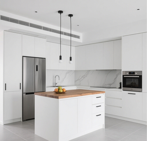 BALOM Diseños <span class=keywords><strong>de</strong></span> estilo minimalista moderno Pequeños Muebles personalizados completos para el hogar Unidad <span class=keywords><strong>de</strong></span> melamina en forma <span class=keywords><strong>de</strong></span> L Gabinetes <span class=keywords><strong>Cocina</strong></span> con fregadero - Product Image 4