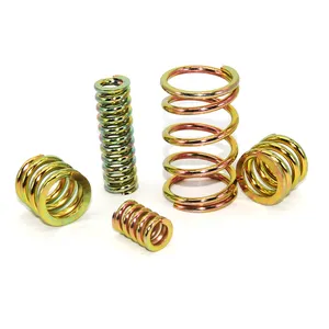 Customize Steel Metal Coil Spring Electroplated Color Zinc Electrophoretic Carbon Steel Spiral Compression Spring